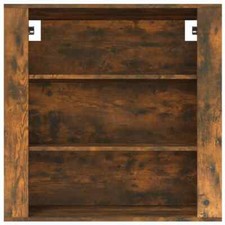 AX Credenza Mobiletto Armadietto Ripiani Rovere Fumo Teak 80x33x80cm News 816597