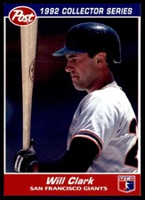 1991 Post Cereal Will Clark San Francisco Giants #9
