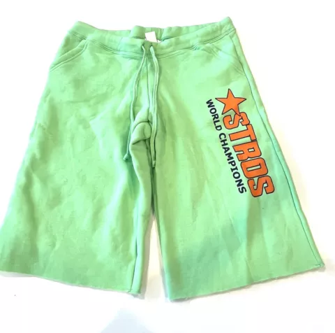 Houston Astros World Series Champions Sweatpant Cutoff Style Shorts Green Size L Cover