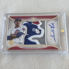 Addison Russell Auto Cubbies Jersey Team Patch #1/1 Chicago Cubs 2018 Topps