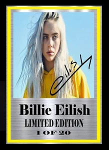 BILLIE EILISH SIGNIERT LIMITIERTE EDITION GERAHMT 2 - Bild 1 von 1