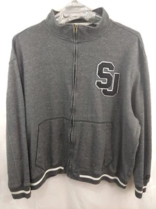 Sean John Men's Varsity Style Grey Cotton/Polyester Knit Track Jacket Size 4XB - Picture 1 of 7