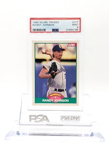 1989 Score Traded Randy Johnson RC Card #77T PSA 9 Mint Mariners HOF RC - Picture 1 of 2