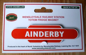 Wensleydale Railway Ainderby Station - Totem Fridge Magnet - Picture 1 of 1