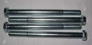 3/8" UNF x 4 1/2" Hex Bolt Grade 5 Hi-Tensile zinc plate steel (Qty 4) - Picture 1 of 3
