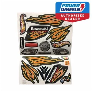 Power Wheels W4716 Fisher Price Hot Wheels KFX Label Decal Sheet Genuine - Picture 1 of 2