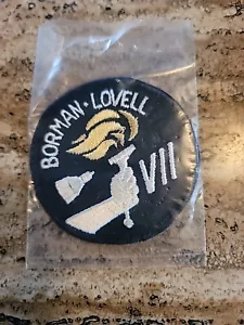 Vintage NASA Gemini 7 VII Borman Lovell toppa ricamata rotonda torcia 3" - Foto 1 di 2