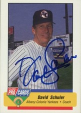 1994 Albany Colonie Yankees DAVID DAVE SCHULER Signed Card autograph AUTO ANGELS