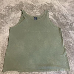 VTG 1981-Early 90s Champion Tank Top Men’s XL -2XL Green Embroidered USA Made - Picture 1 of 9