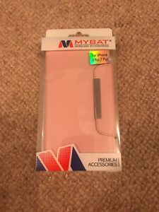 MYBAT Premium iPhone 8 Plus/7 Plus Cover Pink Leather Magnetic Clasp