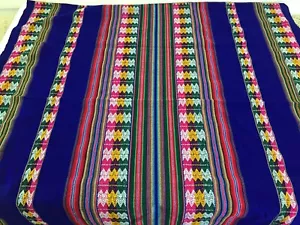Tessuto vintage Folk Southwestern disegno geometrico colori vivaci peso medio 46x48" - Foto 1 di 7