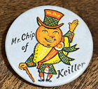 Vintage Pin Pinback MR. CHIP OF KEILLER Fruit Marmalade Advertising