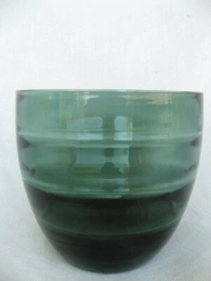 MID CENTURY GLAS VASE WAGENFELD JACHMANN TURMALIN optisch gerippt 60s - Bild 1 von 4
