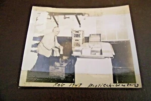 Vintage 1947 Black & White Photo Of Worker At Bostitch Company Westerly, RI - Picture 1 of 5