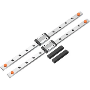 2pcs MGN12 300mm Linear Guide Rail with 2pcs MGN12H Carriage Block Bearing Steel - Picture 1 of 7