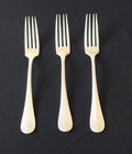 3 FOURCHETTES "CHRISTOFLE" METAL ARGENTE DU PAQUEBOT "NORMANDIE" MONOGRAMMES CGT
