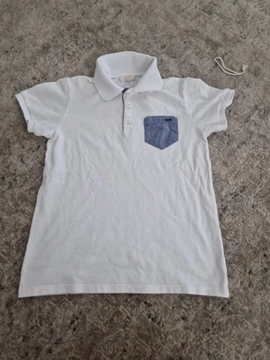Boys Gucci  Polo Shirt White with Denim Chest Pocket - Image 1 of 4