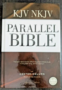 KJV NKJV Parallel Bible with Center-Column References Thomas Nelson 1991 HC - Imagen 1 de 7
