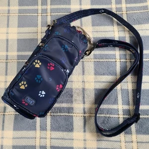 Bolso Bandolera/Cintura Convertible Portabotellas Lug Huggie Azul Marino Patas Usado en Excelente Condición - Imagen 1 de 17