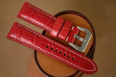 Panerai vermelho feito à mão PAM Officine tamanho 24/22 (ou qualquer tamanho) - Imagem 1 de 4