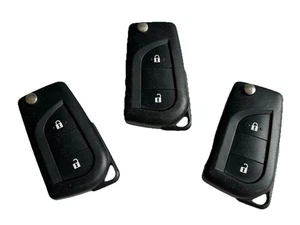 3 x Toyota 2 button flip key Valeo A03TAA 433MHz Aygo, Peugeot 108 (8A chips) - Picture 1 of 2
