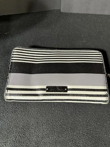 Vera Bradley Geldbörse Midnight Stripe Kunstleder umlaufender Reißverschluss - Bild 1 von 5