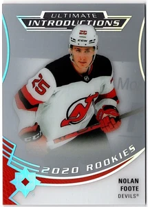 2020-21 Upper Deck Ultimate Collection Introductions NOLAN FOOTE UI-80 Devils RC - Picture 1 of 1