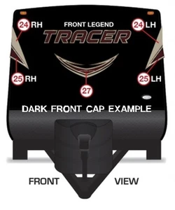 2015 Prime Time Tracer RV Travel Trailer Front Cap Decals - Picture 1 of 2