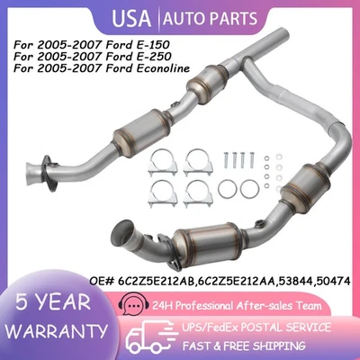 Left & Right Catalytic Converter For 2005-2007 Ford E-150 E-250 Econoline 4.6L - Изображение 1 из 4