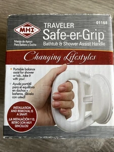 Part 01168,Mommys Helper Inc,Safe-Er-Grip, White, Traveler Bath Assistant, Assis - Picture 1 of 3