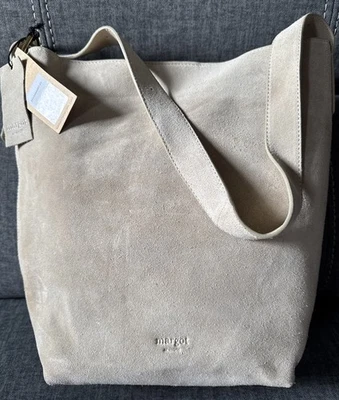 Bolso de Mano Margot New York Kaye Bucket | Cuero Gamuza | Bolso de Mano 14” | Tostado | ¡¡¡¡Nuevo!!!!! Foto 1 de 4