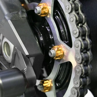 Billet Rear Wheel Sprocket Nuts Gold For Triumph Speed Triple R 12 13 14 15 16 - Image 1 of 4