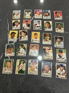 1952 Topps Baseball Card Lot Low Grade Very Good, Good, Poor 25 Cards - Bild 1 von 17