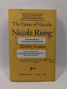 Uncorrected Proof- The House Of Niccolò: Niccolò Rising Dorothy Dunnett 1986 - Picture 1 of 18