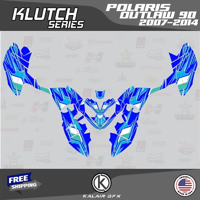 Kit Gráficos para POLARIS OUTLAW 90 (2007-2014) Serie Klutch - Azul 16-MIL Foto 1 de 4