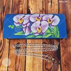 Women Black Evening Clutch Eco leather for embroidered decorative element Virena