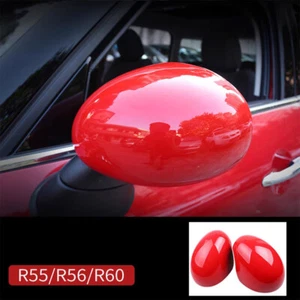 Red Manual Fold Side Mirror Cover Replace For MINI Cooper R55 R56 R57 R58 R60 - Picture 1 of 6