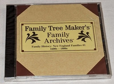 CD-ROM Family Tree Maker's #117 New England Families #1 1600's-1800's new SEALED - Image 1 of 4