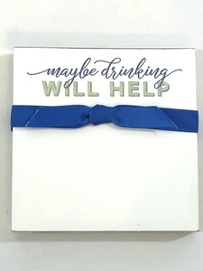 Roseanne Beck Collections Luxe Notepad Maybe Drinking Will Help 65 Card Stock - Imagen 1 de 6