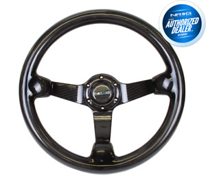 Nrg Full Carbon Fiber Steering Wheel 3" Deep Dish 350Mm Wet carbon St-036Cf