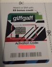 Giffgaff Giff Gaff  Nano Micro Standard 3 In 1 Sim Card Uk Gb Gbr £5 Free Credit