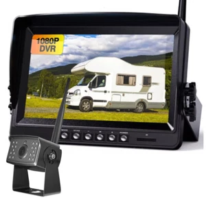9" Wireless DVR Quad Monitor RV Backup Camera Rear Side View for Camper Truck - Picture 1 of 12