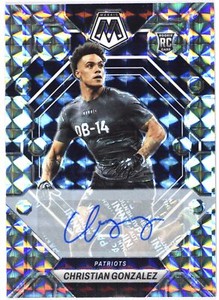 2023 Panini Mosaic Rookie Autographs 300 Christian Gonzalez Mosaic Prizm