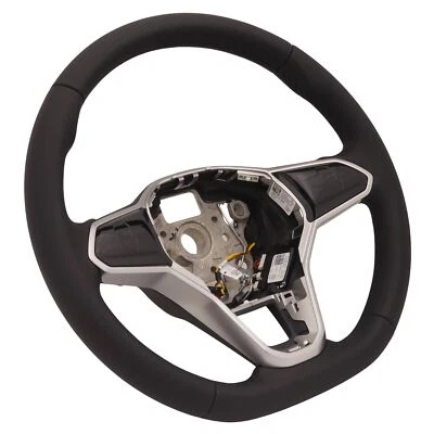 Multifunktionslenkrad Lenkrad heizbar DSG VW Touareg 3 CR7 Leder schwarz chrom - Bild 1 von 4