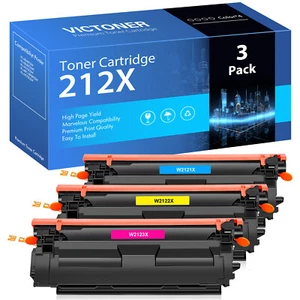 Tóner 3PK W2120X 212X compatible con HP Color LaserJet M554dn M578f CON CHIP - Imagen 1 de 1