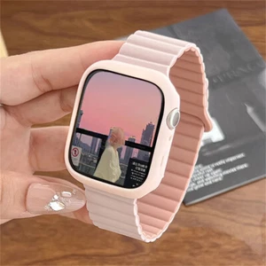 Correa de Silicona + Funda para Apple Watch Correa Ultra 49mm 9 8 7 6 5 4 38/41/44/45mm - Imagen 1 de 19