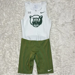 Nike Baylor Bear Team Pro Elite Sleeveless Speedsuit Made In USA Da4970-121 Sz M - Picture 1 of 10