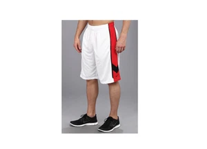 Nike Men's Fury Basketball Shorts 597802-106 NWT White/Red/Black - Picture 1 of 3