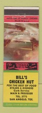 Matchbook Cover - Bill's Chicken Hut San Angelo TX