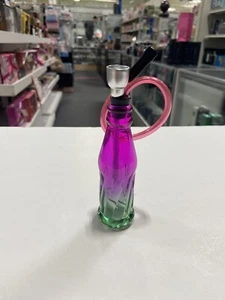 Water Glass Herb Smoking Pipe Tobacco Smoke Hookah Shisha Beverage bottle 6” - Picture 1 of 3